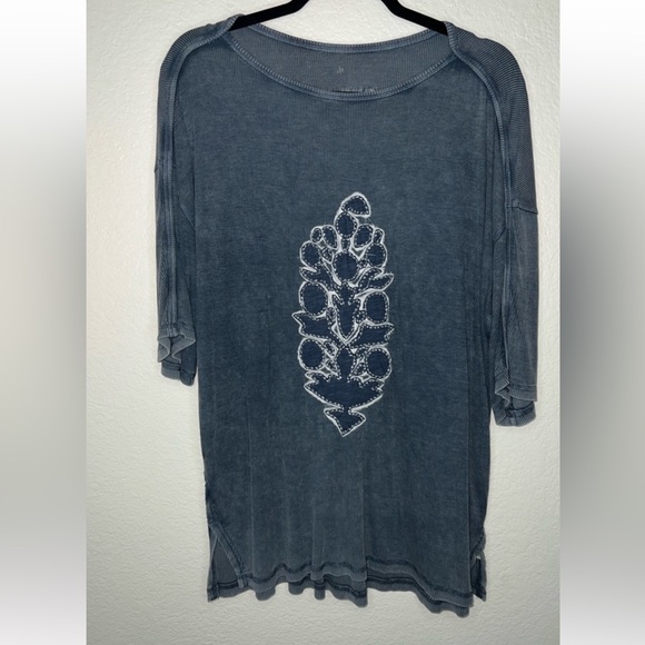 FP Movement Harmony Tee in Blue Indigo Combo NWOT Retail $128 - Picture 5 of 6